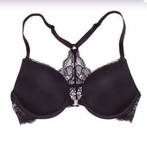 Adore Me Black Lace Razorback Bra